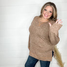 "Yup Thats The One" Long Sleeve Weekender (Brown)-Lola Monroe Boutique