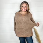 "Yup Thats The One" Long Sleeve Weekender (Brown)-Lola Monroe Boutique