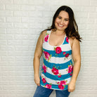 "Zippity Doo Dah" Floral Tank-Lola Monroe Boutique