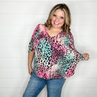 "Zoolander" Animal Print Short Ruffled Bell Sleeve U Neck-Lola Monroe Boutique