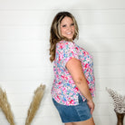 "Zucchini" Split Neck Cuffed Short Sleeve-Lola Monroe Boutique