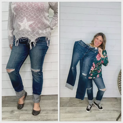 Judy Blue "Fall Vibes" Straight Leg Jeans