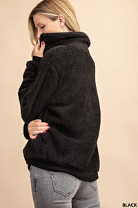 "Toasty" Sweater with Zipper Collar-Lola Monroe Boutique