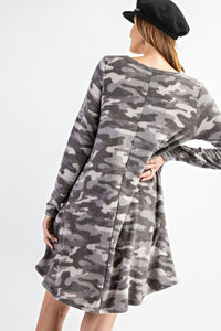Sub"Urban" Camo Tunic/Dress with Pockets-Lola Monroe Boutique