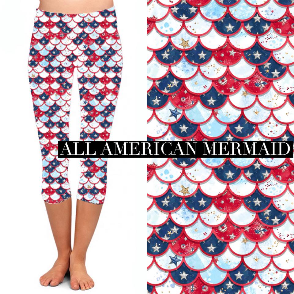 Pre-Sale Adult & Kids Americana Capris with Pockets-Lola Monroe Boutique