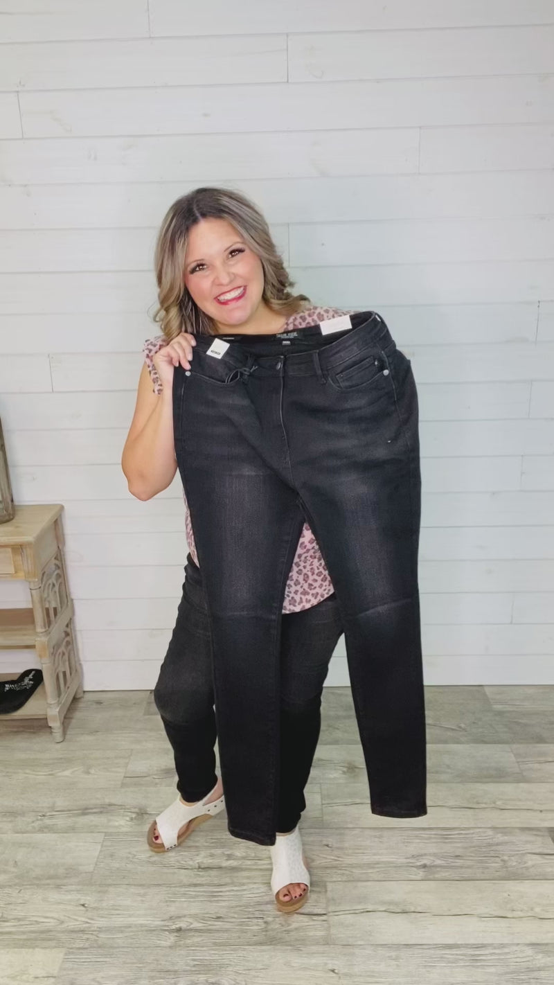 Judy Blue "Hearsay" Long Black Skinny Jeans