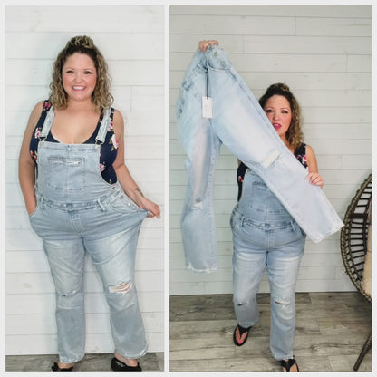 Judy Blue Mamma Mia Wide Leg Overalls