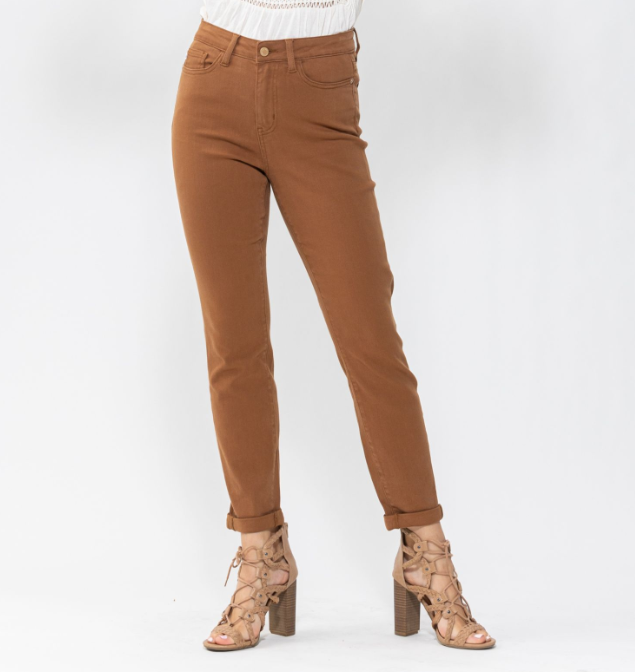 Judy Blue "Pour Some Gravy On Me" Brown Slim Fit Jeans