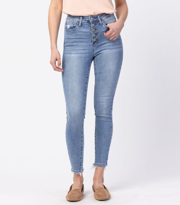 Judy Blue "Mama Said So" Buttonfly Skinny Jean