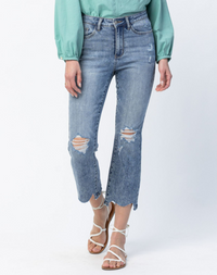 Judy Blue "Short On Time" Cropped Bootcut Jeans