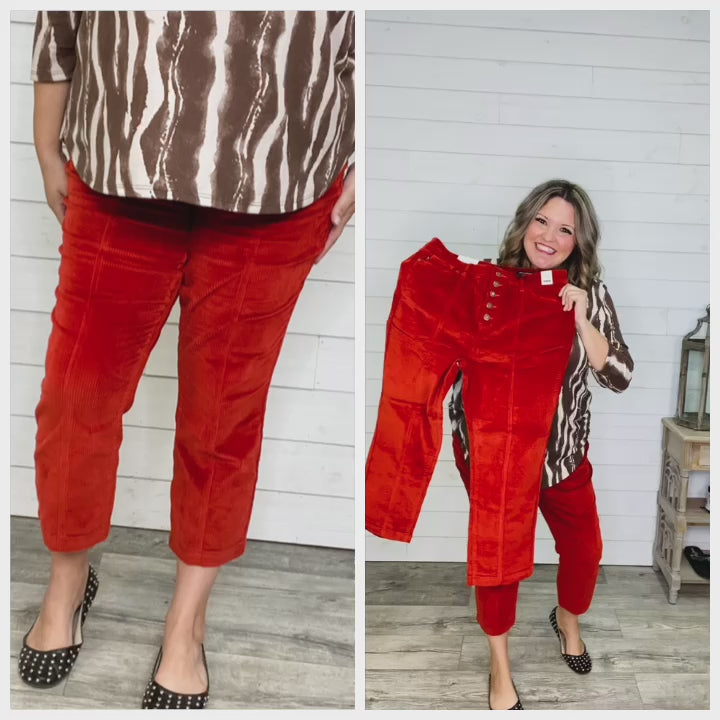 Trouser that Feel Like Jeggings Capris (Red) – Lola Monroe Boutique