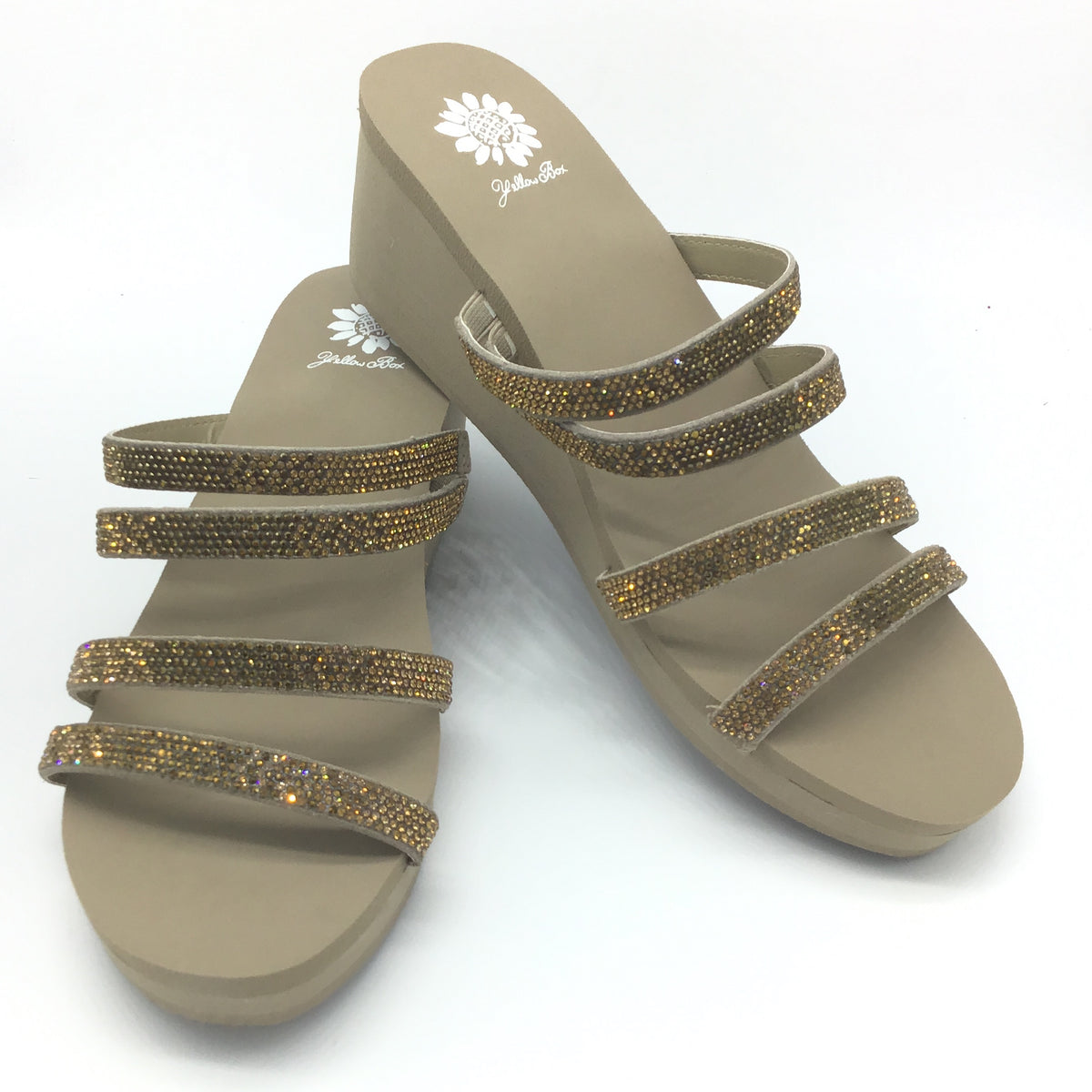 "Easel" By Yellowbox Wedge Sandal (Taupe)