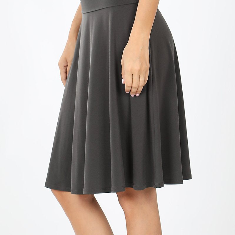 A-Line Flared Skirt-Lola Monroe Boutique