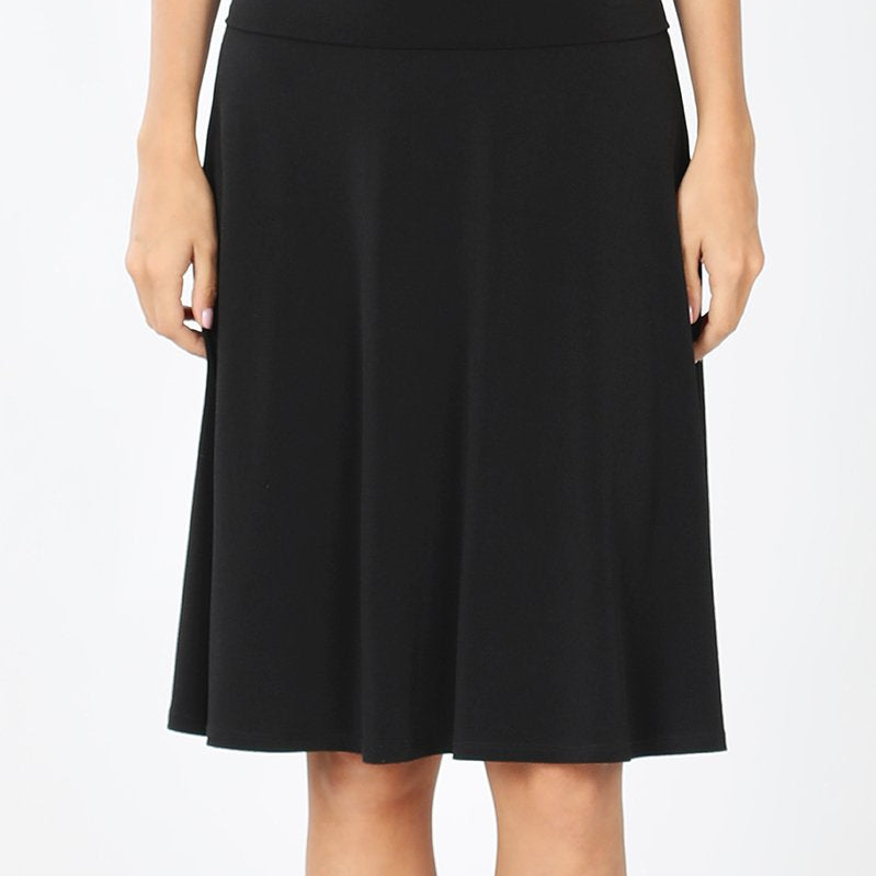 A-Line Flared Skirt-Lola Monroe Boutique