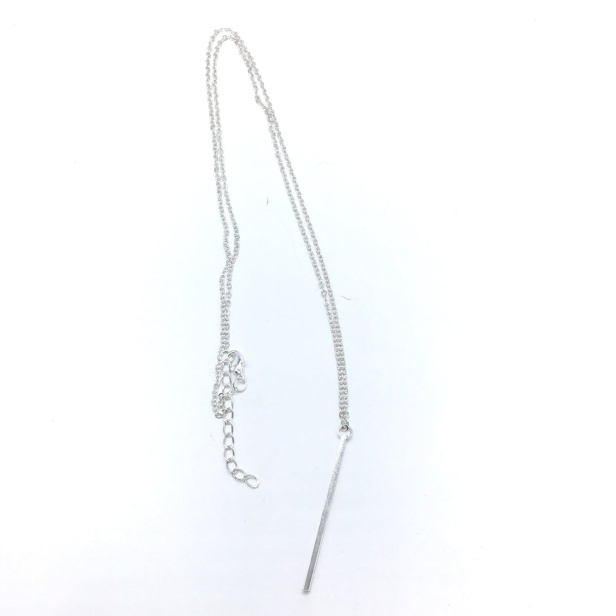 Bar Necklace (Silver)-Lola Monroe Boutique