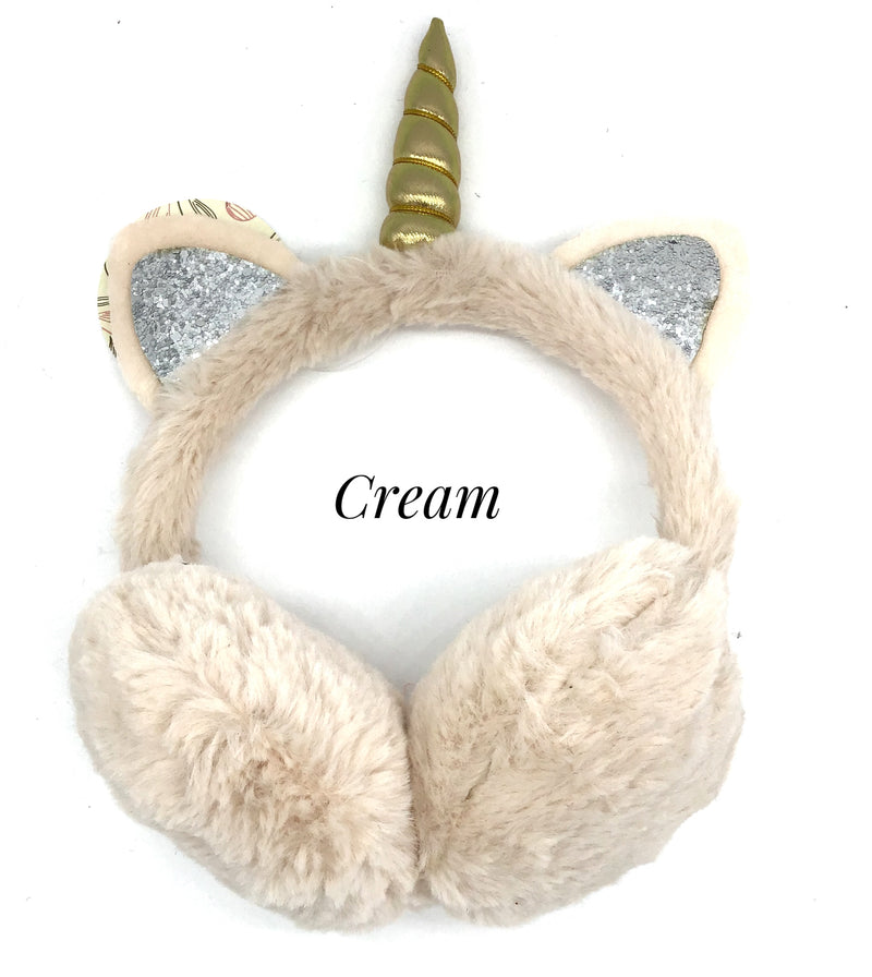 Unicorn Ear Muffs (Solid Colors)-Lola Monroe Boutique