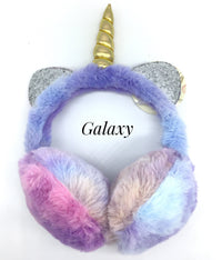 Unicorn Ear Muffs (Tie Dye Colors)-Lola Monroe Boutique