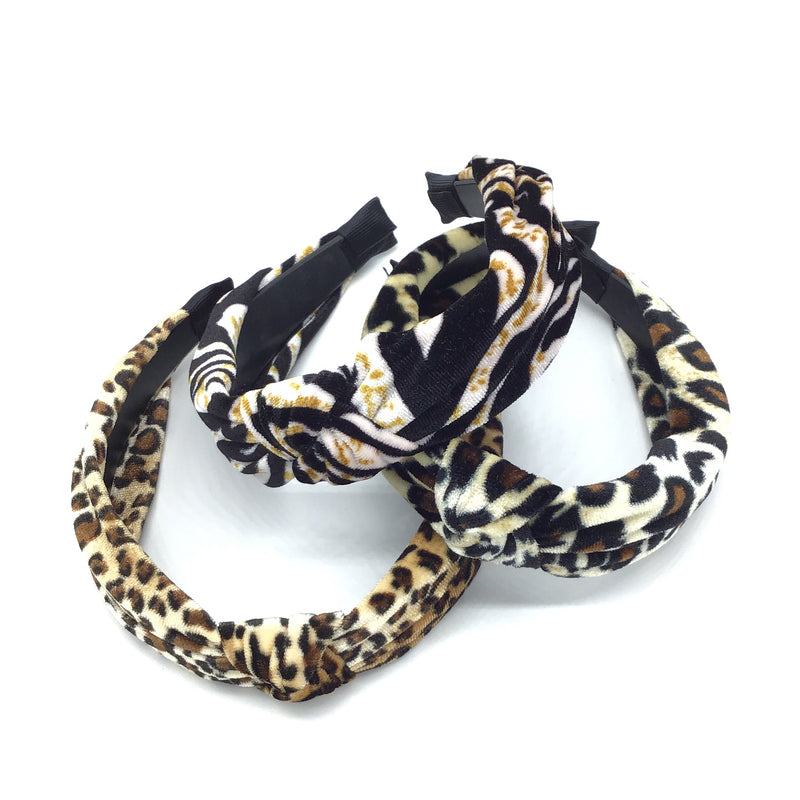 Animal Print Knot Design Headband-Lola Monroe Boutique