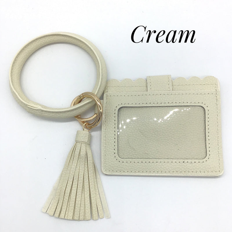 Bracelet Key Chain Wristlet with Card Holder (Multiple Options)-Lola Monroe Boutique