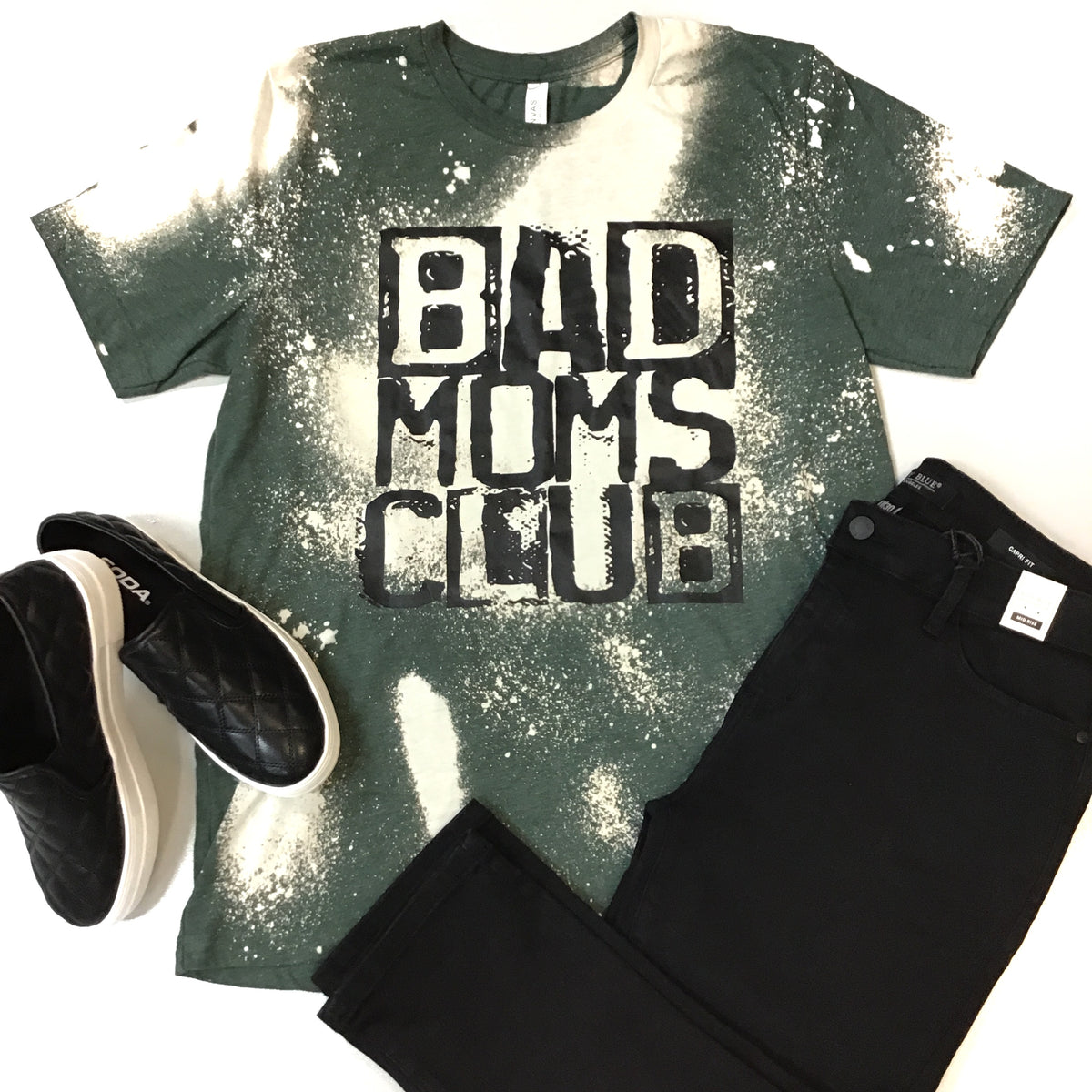 "Bad Moms Club" Graphic Tee-Lola Monroe Boutique