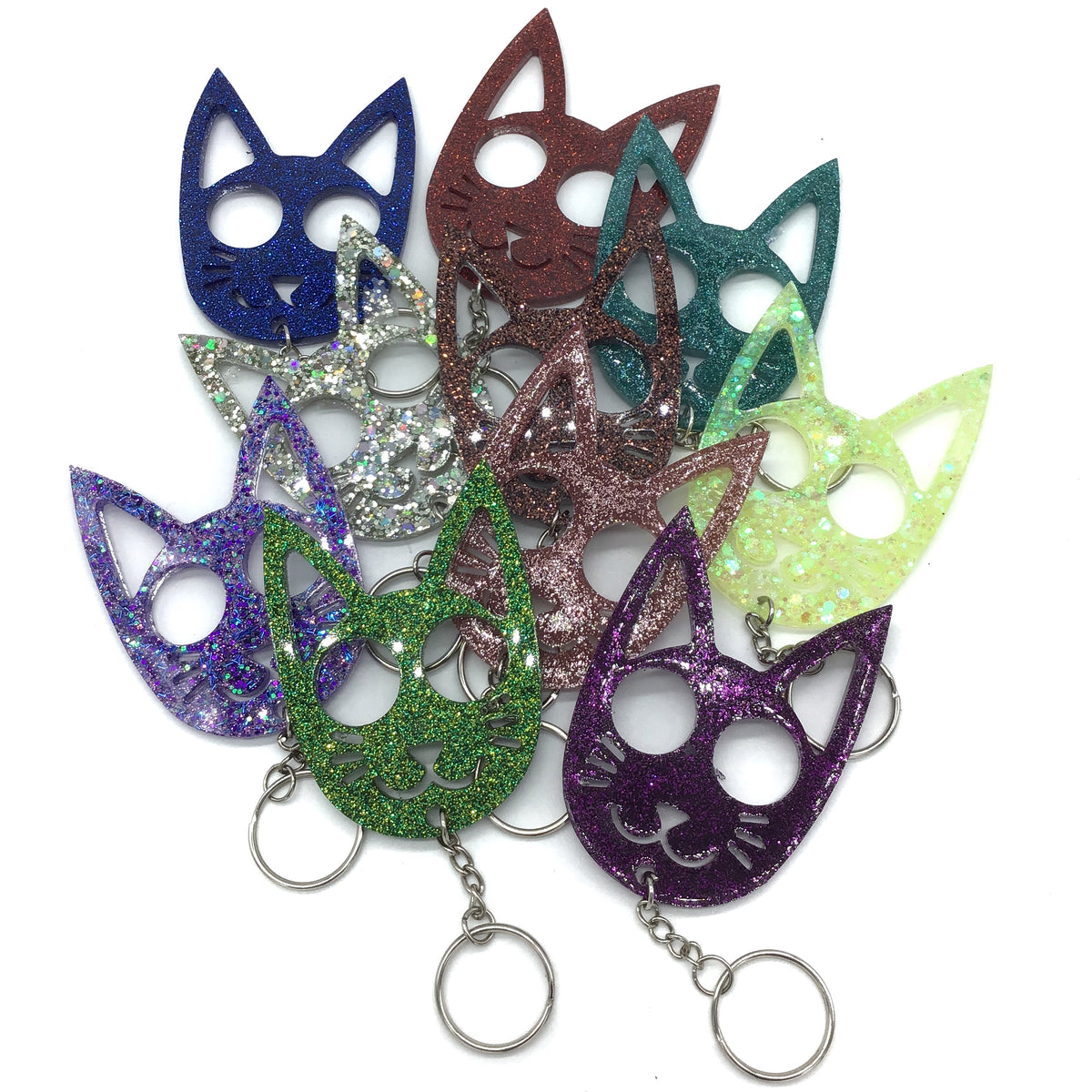 Pretty Kitty Acrylic Key Chain (Multiple Colors)-Lola Monroe Boutique