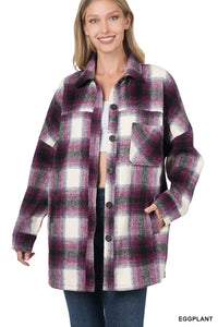 Plaid Flannel Jacket (Mutiple Colors)