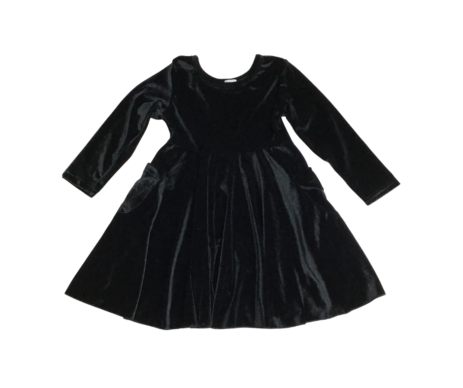 BLACK VELVET Peyton Long Sleeve Tunic Dress with Pockets-Lola Monroe Boutique
