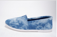 Round Toe Slip On Blue & White Tie Dye-Lola Monroe Boutique