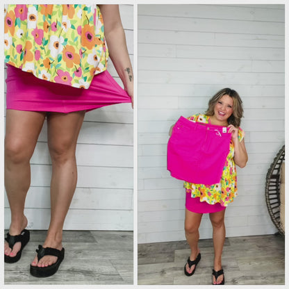 Judy Blue Hot Pink Skirt