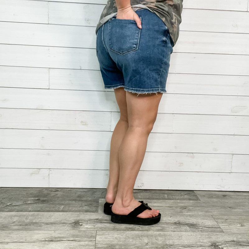 Judy Blue "Under Cover" Mid Thigh Shorts