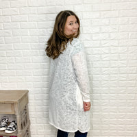 "Harlow" Cardigan with Side Pockets (Off White)-Lola Monroe Boutique