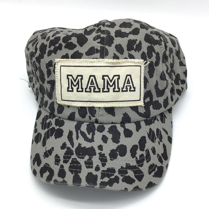 Animal Print Mama Baseball Cap (Grey or Tan)