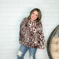 "Are You Ready" Animal Print Hoodie with Thumbholes