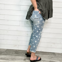 Judy Blue "Starry Eyed" Wide Leg Cropped Jeans