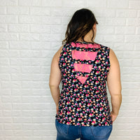 "Lacey" Floral Tank with Lace Accents-Lola Monroe Boutique