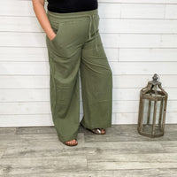 Soft Linen Drawstring Pants with Pockets (Multiple Colors)