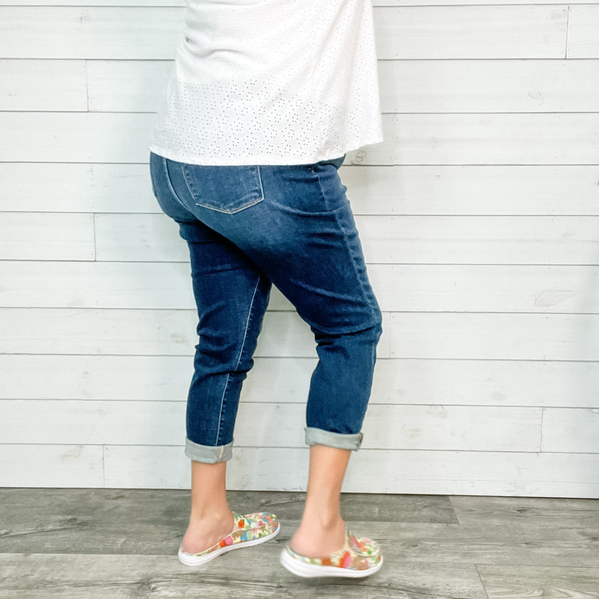 Slim fit: capri jeans - sky blue