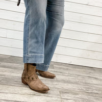 "Kaylee" Western Style Bootie (Taupe)