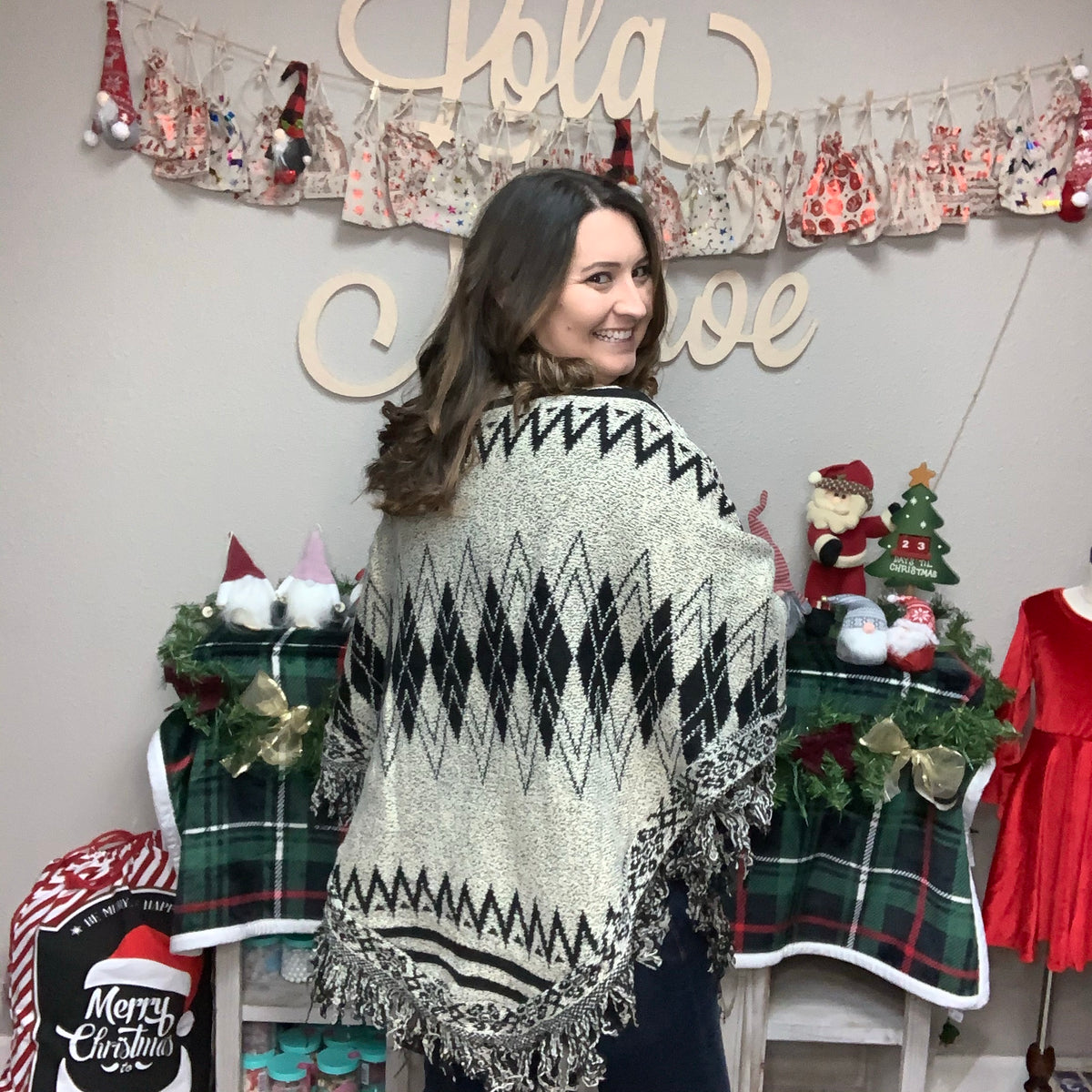 "Got You Covered" Poncho Sweater-Lola Monroe Boutique