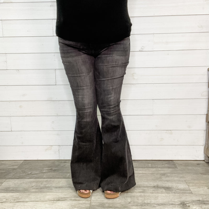 Judy Blue black super flare jeans women casual Size 30x32