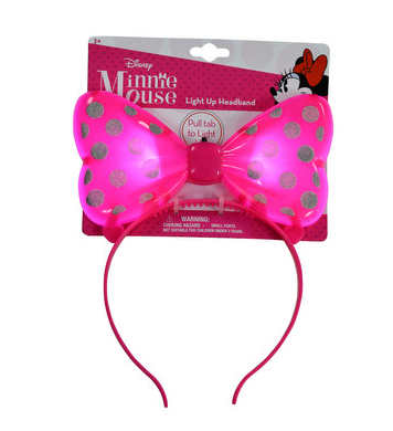 Disney Minnie Mouse Light Up Bow Headband-Lola Monroe Boutique