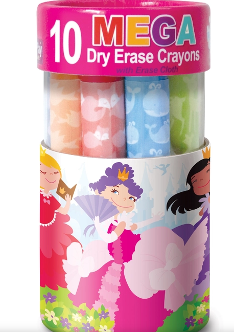 Dry Erase Mega Crayons with Erase Cloth (Multiple Options)-Lola Monroe Boutique