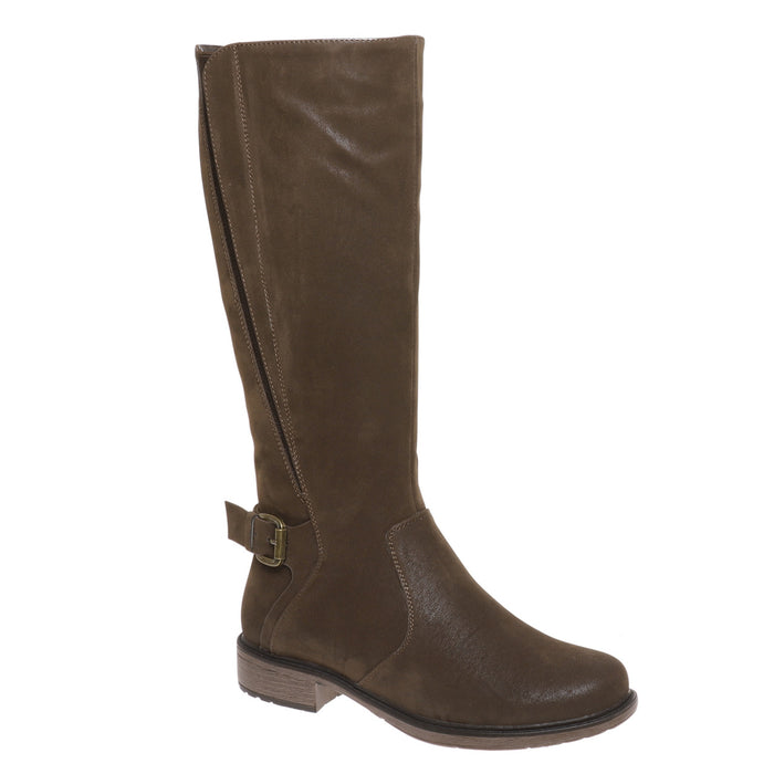 "Barcelona" Tall Boot with Side Zip (Whiskey)